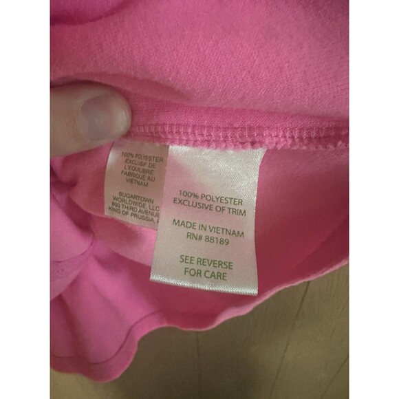 Lilly Pulitzer Girl's Illiana Swim Cover Up Size M (6-7) Flutter Sleeve Hot Pink - Picture 4 of 5